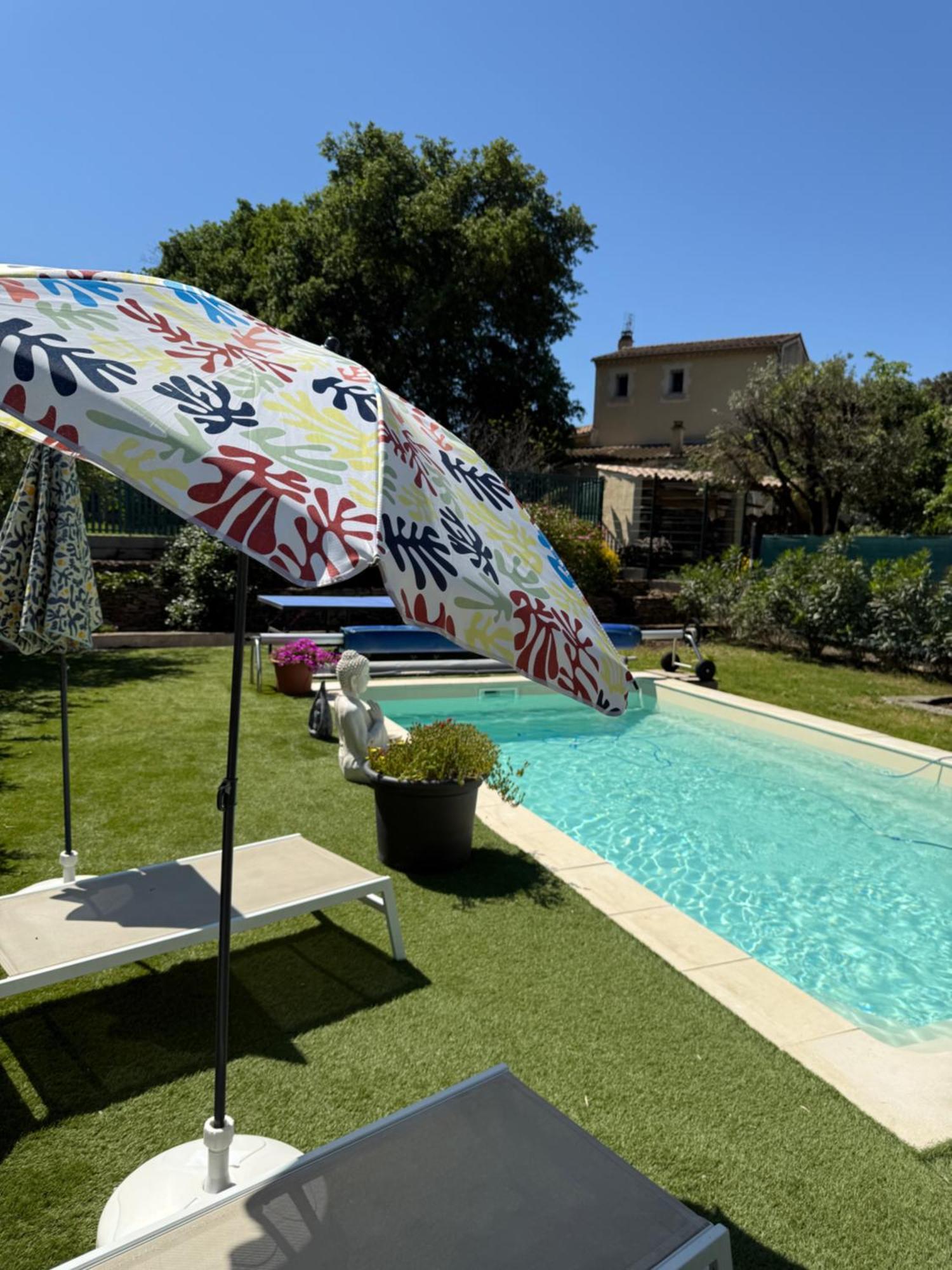 Gite Climatise Avec Piscine Sur Les Hauteurs De Bollène Exteriör bild